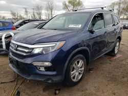 Salvage cars for sale from Copart Elgin, IL: 2017 Honda Pilot LX