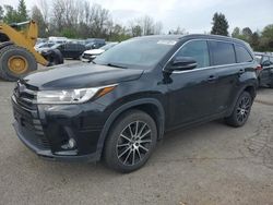 Toyota Highlander salvage cars for sale: 2018 Toyota Highlander SE