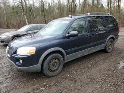 Salvage cars for sale from Copart Bowmanville, ON: 2005 Pontiac Montana SV6
