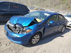 Honda salvage cars for sale: 2012 Honda Civic LX