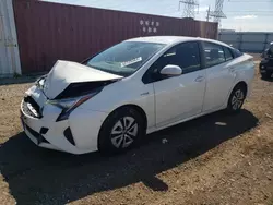 Salvage cars for sale from Copart Elgin, IL: 2018 Toyota Prius
