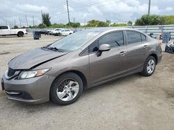Salvage cars for sale from Copart Miami, FL: 2013 Honda Civic LX
