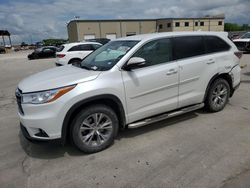 Salvage cars for sale from Copart Wilmer, TX: 2015 Toyota Highlander LE