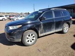 Salvage cars for sale at Colorado Springs, CO auction: 2013 Toyota Highlander Base