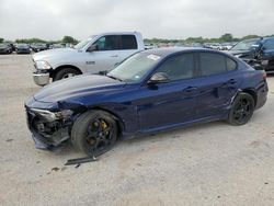 Salvage cars for sale at San Antonio, TX auction: 2019 Alfa Romeo Giulia TI