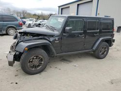 Salvage cars for sale at Duryea, PA auction: 2017 Jeep Wrangler Unlimited Sahara