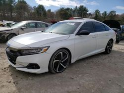 Salvage cars for sale at Mendon, MA auction: 2021 Honda Accord Sport