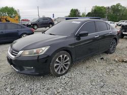Salvage cars for sale at Mebane, NC auction: 2015 Honda Accord Sport