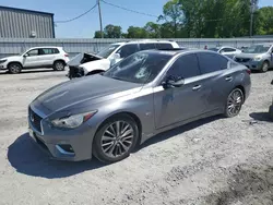 Salvage cars for sale at Gastonia, NC auction: 2018 Infiniti Q50 Luxe