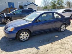 Salvage cars for sale from Copart Lyman, ME: 2002 Honda Civic EX