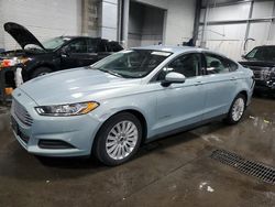 Salvage cars for sale from Copart Ham Lake, MN: 2014 Ford Fusion S Hybrid