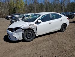 Salvage cars for sale at Bowmanville, ON auction: 2016 Toyota Corolla L