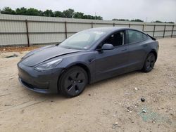 Salvage cars for sale at New Braunfels, TX auction: 2023 Tesla Model 3