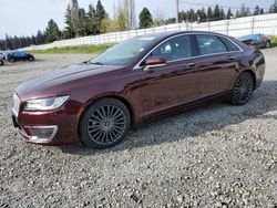 Salvage cars for sale at Graham, WA auction: 2017 Lincoln MKZ Hybrid Reserve