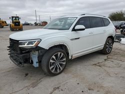 Salvage cars for sale at Oklahoma City, OK auction: 2021 Volkswagen Atlas SEL R-Line