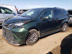 Salvage cars for sale from Copart Elgin, IL: 2021 Toyota Sienna LE