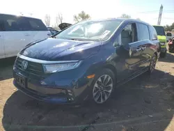 Salvage cars for sale from Copart Elgin, IL: 2021 Honda Odyssey EXL