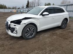 Salvage cars for sale at Bowmanville, ON auction: 2021 Audi Q5 Technik