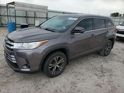 Salvage cars for sale from Copart Houston, TX: 2019 Toyota Highlander LE