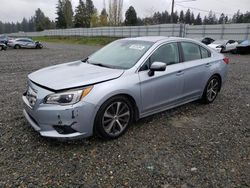 Salvage cars for sale from Copart Graham, WA: 2015 Subaru Legacy 2.5I Limited