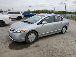 Salvage cars for sale at Indianapolis, IN auction: 2006 Honda Civic Hybrid