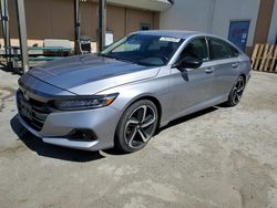 Salvage cars for sale at Hayward, CA auction: 2021 Honda Accord Sport SE