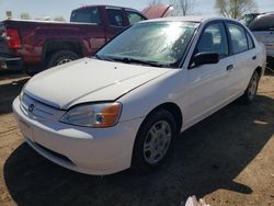 Salvage cars for sale at Elgin, IL auction: 2001 Honda Civic LX