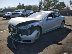 Salvage cars for sale at Denver, CO auction: 2012 Tesla Model S