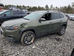 Salvage cars for sale from Copart Windham, ME: 2021 Jeep Cherokee Latitude Plus