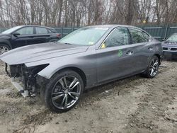 Salvage cars for sale from Copart Candia, NH: 2019 Infiniti Q50 Luxe