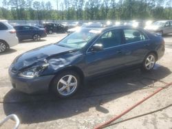 Salvage cars for sale at Harleyville, SC auction: 2005 Honda Accord EX