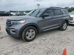 Salvage cars for sale at Houston, TX auction: 2022 Ford Explorer XLT