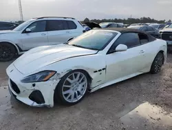 Salvage cars for sale at Houston, TX auction: 2019 Maserati Granturismo S