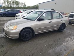 Honda Civic salvage cars for sale: 2001 Honda Civic LX