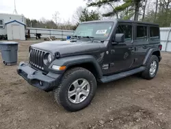 Salvage cars for sale at Lyman, ME auction: 2018 Jeep Wrangler Unlimited Sport