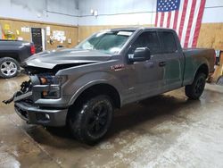 Salvage cars for sale at Kincheloe, MI auction: 2015 Ford F150 Super Cab