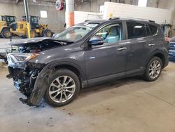 Salvage cars for sale from Copart Blaine, MN: 2017 Toyota Rav4 HV Limited
