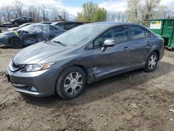 Salvage cars for sale at Baltimore, MD auction: 2013 Honda Civic Hybrid L