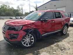Salvage cars for sale from Copart Savannah, GA: 2016 Ford Explorer Limited