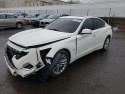 Salvage cars for sale at New Britain, CT auction: 2020 Infiniti Q50 Pure