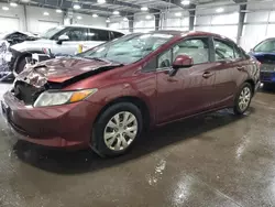 Salvage cars for sale at auction: 2012 Honda Civic LX