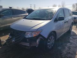 Salvage cars for sale at Elgin, IL auction: 2013 Honda Odyssey LX