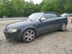 Salvage cars for sale from Copart Austell, GA: 2005 Audi S4 Quattro Cabriolet