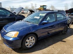 Salvage cars for sale from Copart Elgin, IL: 2002 Honda Civic EX