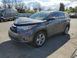Salvage cars for sale at Portland, OR auction: 2015 Toyota Highlander Limited
