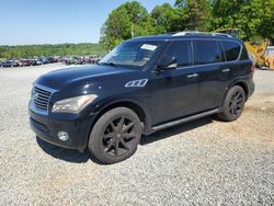Salvage cars for sale from Copart Concord, NC: 2012 Infiniti QX56