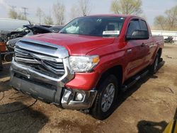 Salvage cars for sale at Elgin, IL auction: 2016 Toyota Tundra Double Cab SR/SR5
