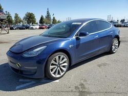 Salvage cars for sale at Rancho Cucamonga, CA auction: 2017 Tesla Model 3