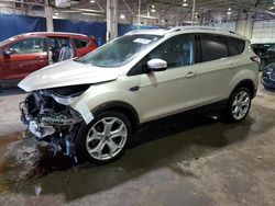 Salvage cars for sale at Woodhaven, MI auction: 2017 Ford Escape Titanium