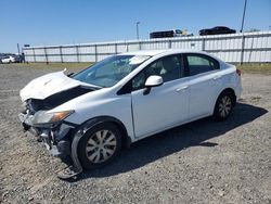 Salvage cars for sale from Copart Sacramento, CA: 2012 Honda Civic LX